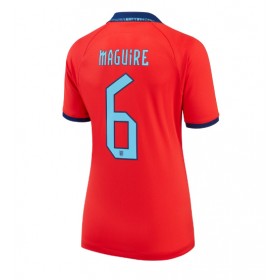 Damen Fußballbekleidung England Harry Maguire #6 Auswärtstrikot WM 2022 Kurzarm